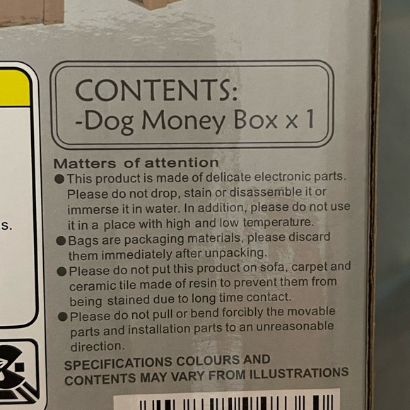 NIB Coin Eating Mechanical Dog Piggy Bank by MY DOG  Watch him in action on clip - Picture 7 of 7